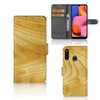 Samsung Galaxy A20s | Book Style Case | Licht Hout - thumbnail
