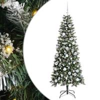 VidaXL Kunstkerstboom met 300 led groen 180 cm pvc en plastic en staal - thumbnail