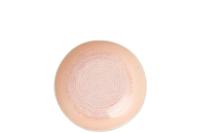 J-Line bord Diep Lara - porselein - zalm - 4 stuks - thumbnail