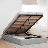 Bedframe zonder matras 120x200 cm fluweel lichtgrijs - thumbnail