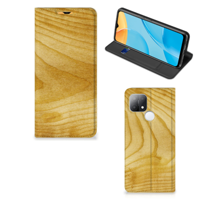 OPPO A15 Book | Wallet Case | Licht Hout OPPO A15 Book | Wallet Case | Licht Hout