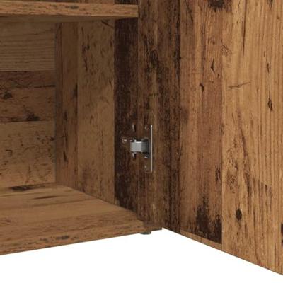 Dressoir 60x30x75 cm bewerkt hout oud houtkleurig