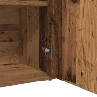 Dressoir 60x30x75 cm bewerkt hout oud houtkleurig - thumbnail