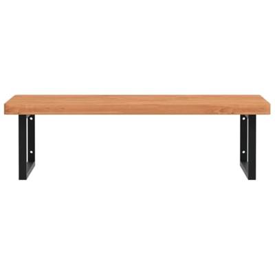 Badkamer wandschap staal en massief beukenhout