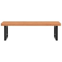 Badkamer wandschap staal en massief beukenhout - thumbnail