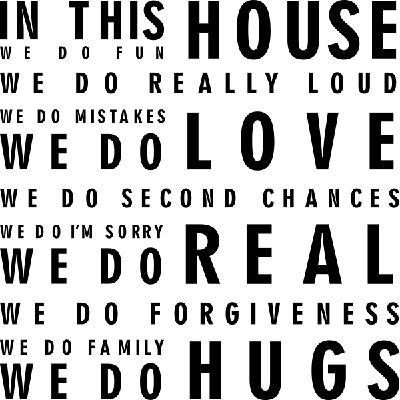 In this house we do - Muursticker In this house we do - Muursticker