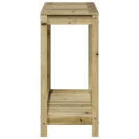 Oppottafel met schap 108x35x75 cm gempregneerd grenenhout - thumbnail