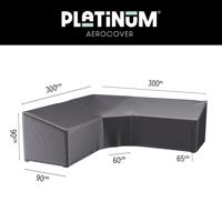 Platinum AeroCover | Loungesethoes 300 x 300 x 90 x 65-90(h) cm | L-vorm Trapeze - thumbnail