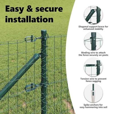 VidaXL Hek met paal groen 0,8 x 10 m staal en pvc