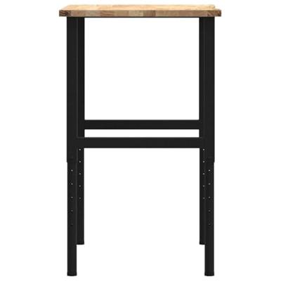 Werkbank 80x60x(71,5-98) cm massief eikenhout