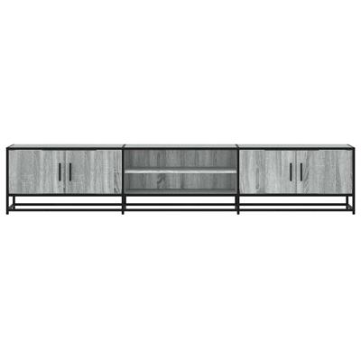 Tv-meubel 210x35x41 cm bewerkt hout grijs sonoma eikenkleurig