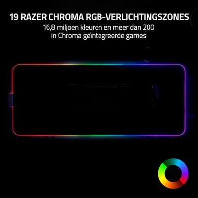 RAZER Strider Chroma Gaming muismat Verlicht, USB-aansluiting Zwart