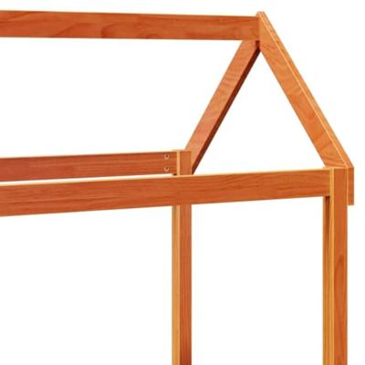 Kinderbedhuisje 118x70x176,5 cm massief grenenhout wasbruin