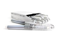 Gelschrijver Pentel K230M medium metallic zilver | 12 stuks - thumbnail