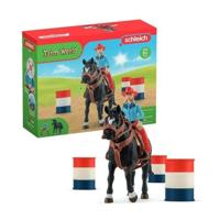 Schleich farm world barrel racing met cowgirl 42576 - thumbnail