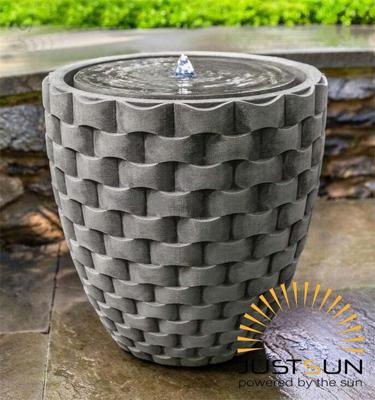 Fontein rond met solar l33b33h57 cm Stone-Lite - Stonelite