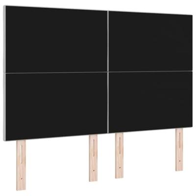LED Hoofdbord met LED -striplichten Lichtgrijs 144 cm Fluweel