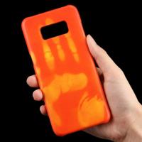 Samsung Galaxy S8 PLUS / G9550 Thermisch aanraakgevoelig en kleurveranderend back cover Hoesje (Oranje) - thumbnail