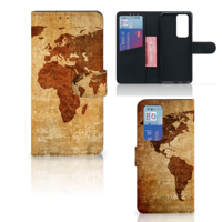 OPPO Find X3 Neo 5G | Flip Cover | Wereldkaart - thumbnail