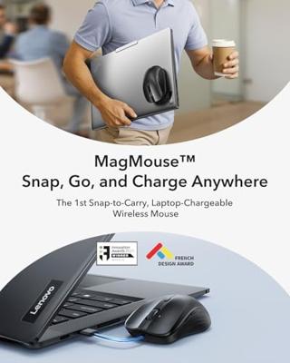 ESR MagMouse Muis Radiografisch, Bluetooth Optisch Zwart 3 Toetsen 4800 dpi Intelligent scrollwiel