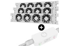 Heatfan 4 - radiatorventilator trio - wit + touch sensor - thumbnail