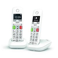 Gigaset E290 Duo Draadloze telefoon, wit, 2 handsets met groot display met achtergrondverlichting, grote knoppen, oproepblokkering - thumbnail