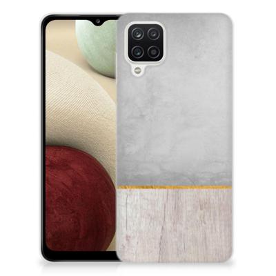 Samsung Galaxy A12 | Bumper Hoesje | Wood Concrete