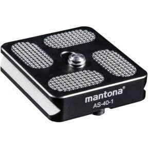 Mantona AS-40-1 Snelwisselplaat Schroefdraad (buiten)=1/4