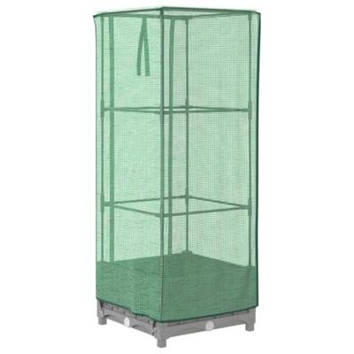 VidaXL Plantenbak verhoogd met kashoes 40x40x123 cm rattanlook VidaXL Plantenbak verhoogd met kashoes 40x40x123 cm rattanlook
