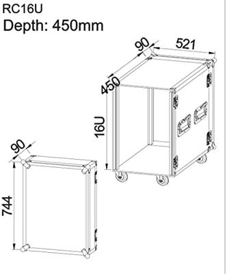 JV Case 19 inch rackcase 16 HE