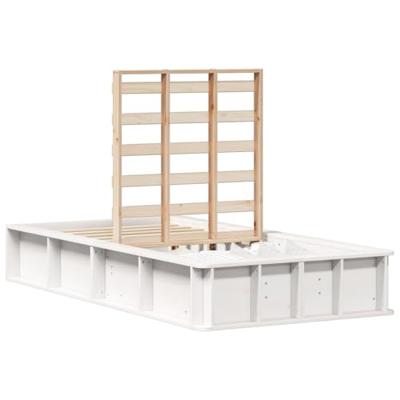 Bedframe met opslag Wit 80 x 200 cm Hout