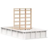 Bedframe met opslag Wit 80 x 200 cm Hout - thumbnail