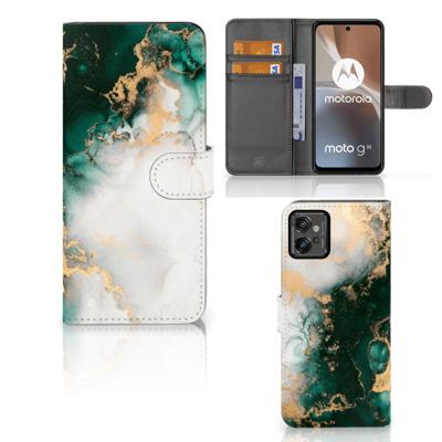 Bookcase voor Motorola Moto G32 Marmer Groen Bookcase voor Motorola Moto G32 Marmer Groen