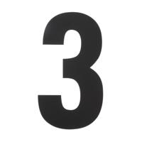 Intersteel Huisnummer 3 XXL hoogte 50 cm RVS/mat zwart - thumbnail