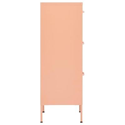 Opbergkast 42,5x35x101,5 cm staal roze