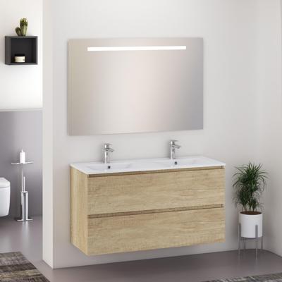Badmeubelset Excellence Sephia 120x60x46 cm Eikenhout Look (incl Ledspiegel)