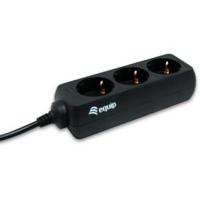 Equip 333280 3-outlet power strip, 1.1 m, 3 ac outlet(s) type f, black, ce, 220 - 240 v - thumbnail