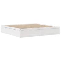 Bedframe zonder matras massief grenenhout wit 180x200 cm - thumbnail