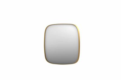 INK SP29 spiegel - 100x4x100cm contour in stalen kader - geborsteld mat goud 8409632