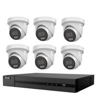 HiLook IK-4248TH-MH/P PoE complete set voor videobewaking - 1x 4-kanaals netwerk videorecorder met PoE, HDMI en VGA-uitgang en 4x 8 MP PoE Turret bewakingscamera's - thumbnail