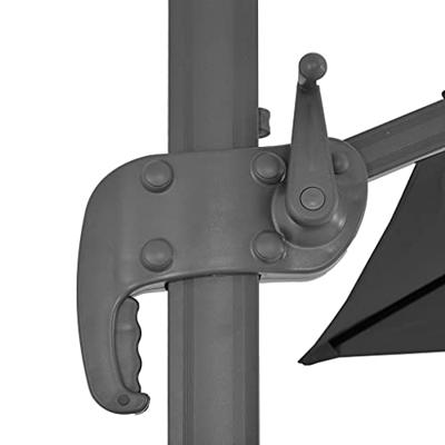 VidaXL Zweefparasol met aluminium paal 400x300 cm antracietkleurig
