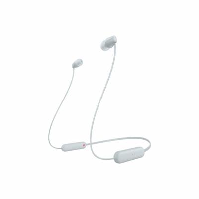 Sony WI-C100 In Ear headset Bluetooth Stereo Wit Headset, Klankregeling, Volumeregeling, Nekband, Bestand tegen zweet, Waterafstotend