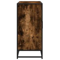 Dressoir 92x35x76 cm bewerkt hout gerookt eikenkleurig - thumbnail