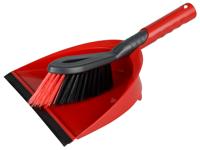 Bezem met Stoffer en Blik Schoonmaakset Vileda Rood Plastic - thumbnail
