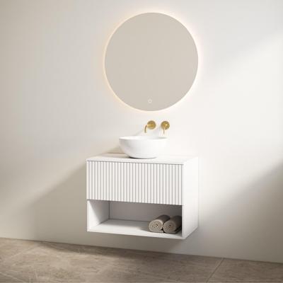 Badmeubelset Best Design Rigatti 100 cm Mat Wit + Mat Wit Blad