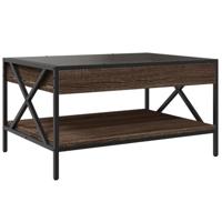 Salontafel met Infinity LED 70x50x38 cm bruin eikenkleurig - thumbnail