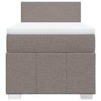 Boxspring met matras stof taupe 90x200 cm - thumbnail