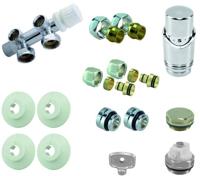 Radiator Onderblok Recht Haaks Chroom Aqua Splash - thumbnail