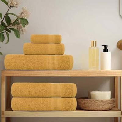 VidaXL Gastendoekjes 2 st 30x50 cm 360 g/m² 100% katoen goudkleurig