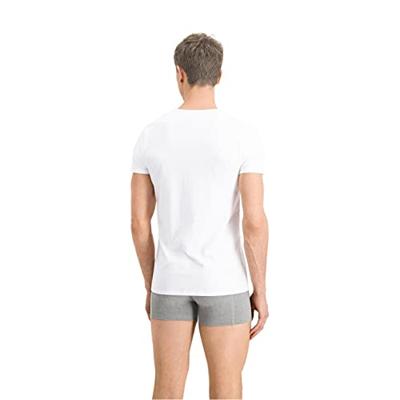 Puma Basic V-Hals T-Shirt 2-Pack Heren Wit - Maat S - Kleur: Wit | Soccerfanshop